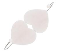 HANABASS Wall Hooks Decorative Storage Hangers Heart Shape White Wooden 2pcs for Bedroom, Organizing Keychain and Belt with Fine Grain Texture Suitable for Walls