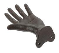 HANABASS Wall-Mounted Cast Iron Hook Vintage Style Wall Hooks Palm Shaped Coffee Colour Cast Iron Sturdy Practical for Hats Stockings to Decorate Your Room