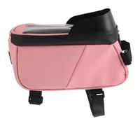 HANABASS Waterproof Bike Phone Bag with TPU Touch Screen, Front Frame Mount Cycling Pouch for Women Multifunctional Bicycle Phone Holder Pink