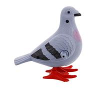 HANABASS Wind Up Pigeon Realistic Hopping Bird Figure Portable Early Education for Charming Street Stall Attraction for Interactive Play and Skill Development Gray