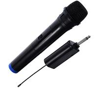 HANABASS Wireless Handheld Microphone Uhf Cordless Mic System Black One Transmitter One Receiver Portable for Outdoor Live Streaming Home Karaoke Stage Use