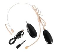 HANABASS Wireless Head-mounted Microphone Amplifier for Singing Podcast Recording and Live Performances Invisible Clip Design Mini and Collar Microphone Function