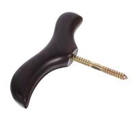 HANABASS Wood Trekking Pole Handle Grip with Screw, Universal Hiking Stick Replacement, Solid Wood Walking Cane Accessory for Outdoor Mobility