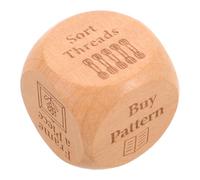 HANABASS Wooden 6-Sided Sewing Decision Dice Portable Embroidery Tool for Stitchwork and Quilting Hobby Crafters Handmade Craft Project Accessory