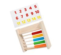 HANABASS Wooden Arithmetic Abacus for Beads and Number Cards Preschool Math Learning for Brain Development Hand Eye Coordination Educational Counting Tool for Boys