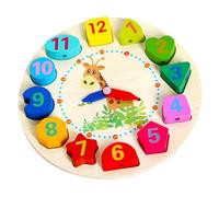 HANABASS Wooden Beads Clock for Educational Sorting Blocks Multifunctional Digital Design Safe Premium Early Learning Numbers Plaything for Boys