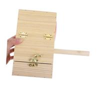 HANABASS Wooden Bird Breeding Box with Left Hanging Hook 20x12x12cm Bird Nest for Budgerigars Parrots Suitable for Outdoor and Garden