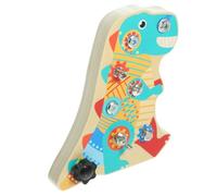 HANABASS Wooden Dinosaur Busy Board Educational for Screwdriver and Detachable Nuts Early Learning Sensory Activity for Hand-eye Coordination and Cognitive Development