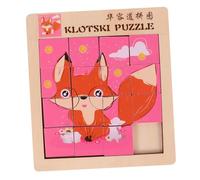 HANABASS Wooden Double-sided Animals Numbers Puzzle for Educational Counting Game to Enhance Skills and Cognitive Development Safe and Material for Little Fingers Interaction Play