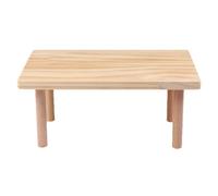 HANABASS Wooden Hamster Cage Platform Activity and Ventilation Area for Small Pets with Legs Khaki Elegant Modern Play and Resting Stand like Chinchilla and Rodents for Cage or Enclosure