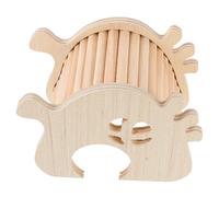 HANABASS Wooden Hamster Hideout with Climbing Ladder Durable Wear Resistant Pet Accessory for Hamsters Guinea Pigs Rats Rabbits Safe Natural Design for Exercise Play