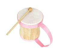 HANABASS Wooden Hand Percussion Bongo Drum with Rhythm Sticks, Pink Boys and Girls’ Educational Folk Drum for Early Childhood Music Learning and Indoor Play