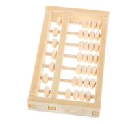 HANABASS Wooden Mini Abacus for Adults Learning Tool for Early Math Skills for First Birthday Photo Props Traditional Chinese Feng Shui Decor Smooth Finish Arithmetic Counting Tool