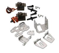 Hanabitx 1Set DC 4.8-5V Dual Servo Gimbal Bracket 29X29Mm Camera Pan/Tilt Stand With 2PCS 9G Steering Gear Fit For RC FPV Drone (A)