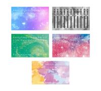 Hanabitx 5Pcs Kalimba 21 Keys Sticker Thumb Piano Decals Keyboard Instruments Spare Parts Accessories Parts for Beginner Learner