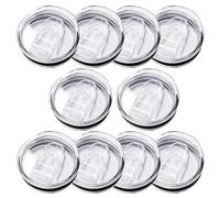 Hanabitx Skinny Tumbler Replacement Lids 10 Pack, Plastic Splash Resistant Lids Covers Spill Proof for Skinny Tumbler Lid 20 Oz