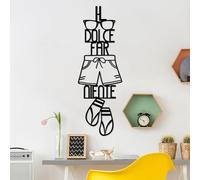 Hanah Home Stylish Black Decorative Metal Wall Accessory, 30 x 85 cm, 100% Metal, 1.5 mm Thickness, Lightweight (0.487 kg), Perfect for Modern Decor