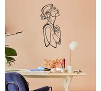 Hanah Home Stylish Black Decorative Metal Wall Accessory, 40 x 88 cm, 100% Steel, 1.5 mm Thickness, Lightweight and Durable, Perfect for Modern Decor