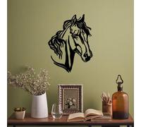 Hanah Home Stylish Black Decorative Metal Wall Accessory, 43 x 56 cm, 100% Metal, 1.5 mm Thickness, Easy Wall Mounting, Perfect for Modern Decor