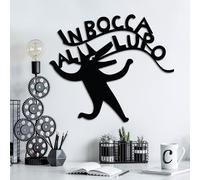 Hanah Home Stylish Black Decorative Metal Wall Accessory, 56 x 49 cm, 100% Metal, 1.5 mm Thickness, Lightweight and Durable, Perfect for Modern Decor