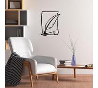 Hanah Home Stylish Black Decorative Metal Wall Accessory, 58 x 70 cm, 100% Metal, 1.5 mm Thickness, Easy Wall Mounting, Perfect for Modern Decor
