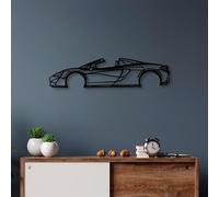 Hanah Home Stylish Black Decorative Metal Wall Accessory, 70 x 17 cm, 100% Metal, 1.5 mm Thickness, Easy Wall Mounting, Perfect for Modern Decor