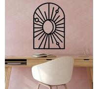 Hanah Home Stylish Black Decorative Metal Wall Accessory, 70 x 47 cm, 100% Metal (1.5 mm), Lightweight (0.9 kg), Easy Wall Mounting for Modern Decor