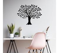 Hanah Home Stylish Black Decorative Metal Wall Accessory, 70 x 57 cm, 100% Metal, 1.5 mm Thickness, Easy Wall Mounting, Perfect for Modern Decor