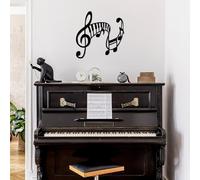 Hanah Home Stylish Black Decorative Metal Wall Accessory, 70 x 68 cm, 100% Metal, 1.5 mm Thickness, Easy Wall Mounting, Perfect for Modern Decor