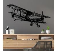 Hanah Home Stylish Black Decorative Metal Wall Accessory, 74 x 39 cm, 100% Metal, 1.5 mm Thick, Easy Wall Mounting, Perfect for Modern Decor