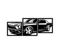 Hanah Home Stylish Decorative Metal Wall Accessory Set (3 Pieces), Black Finish, 37 x 40 cm, 47 x 40 cm, 40 x 40 cm, Durable 1.5 mm Metal Body, Perfect for Modern Decor