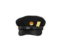Hanaiette 1PC Cosplay Real Type JoJo's Bizarre Adventure Cosplay Metal Badge Jotaro Hat Adjustable Cap (Style1)