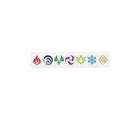 Hanaiette 1PC Genshin Impact Element Car Stickers Car Personality Creative Animation Waterproof Stickers (COLOR, big)