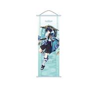 Hanaiette 1PC Genshin Impact Hanging Painting Silk Cloth Poster Engraved Scroll Animation Peripheral for game lover (Wanerer)
