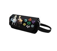 Hanaiette 1pc Genshin Impact Pencil Case Anime Cosplay Double Layers Pen Box Pen Pouch Stationery Organizer (STYLE2)