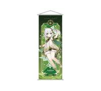 Hanaiette 1PC Genshin Impact Scroll Poster Wall Hanging Forged Cloth Painting Decor Live Room Bedroom Art Print 70 x 25 cm (Nahida)
