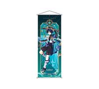 Hanaiette 1PC Genshin Impact Scroll Poster Wall Hanging Forged Cloth Painting Decor Live Room Bedroom Art Print 70 x 25 cm (Wanerer)