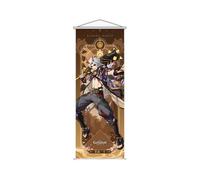 Hanaiette 1PC Genshin Impact Scroll Poster Wall Hanging Forged Cloth Painting Decor Live Room Bedroom Art Print 70 x 25 cm (Arataki Itto)