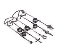 Hanaiette 1PC HXH Anime Bracelet Ring Accessories Five Finger Rings Adult Kurapika Bracelet (Black)