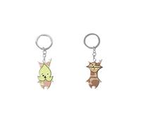 Hanaiette 2PCS Tears of the Kingdom Metal Keychain Jewelry Cute Leaf Pendant (STYLE 1)