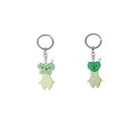 Hanaiette 2PCS Tears of the Kingdom Metal Keychain Jewelry Cute Leaf Pendant (STYLE 2)