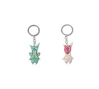 Hanaiette 2PCS Tears of the Kingdom Metal Keychain Jewelry Cute Leaf Pendant (STYLE 3)