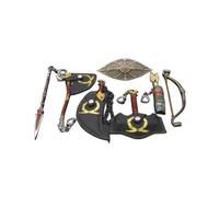 Hanaiette God of War Chaos Blade Thunder Hammer Axe Weapon Model Keychain with Display Stand for Anime fans (STYLE 6)