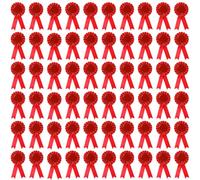 Hanaive 60 Pcs Blank Award Ribbons, 1st 2nd 3rd Place Rosette Medal Winner Victory Prize Recognition Participation Ribbon Badges for School Competition Classroom Prizes Sports Event(Red)