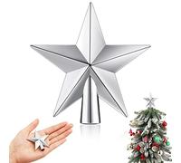 Hanaive Christmas Tree Topper Mini Star Small,Silver,2.36 Inch,Plated | Tiny Star Treetop for Christmas for Minature Tree, Star Ornaments Decorative, Home Xmas Holiday Party Decor