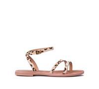 Hanak Leather Sandals Leopard Print