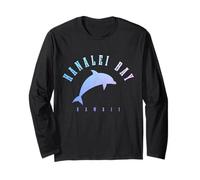 Hanalei Bay Hawaii Dolphin Surf Kauai Hawaiian Vintage Long Sleeve T-Shirt