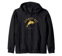 Hanalei Bay Hawaii Dolphin Surf Kauai Hawaiian Vintage Zip Hoodie
