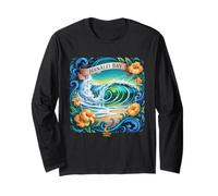 Hanalei Hawaii Tropical Wave Vibes Ocean Art Nature Scenes Long Sleeve T-Shirt