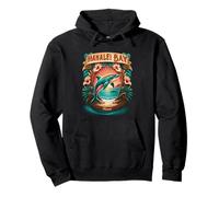 Hanalei Kauai Bay Hawaii Dolphin Tropical ISunset Scene Pullover Hoodie
